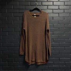 ZENANA PREMIUM Dark Brown Knit Plus Size Sweater size 2X